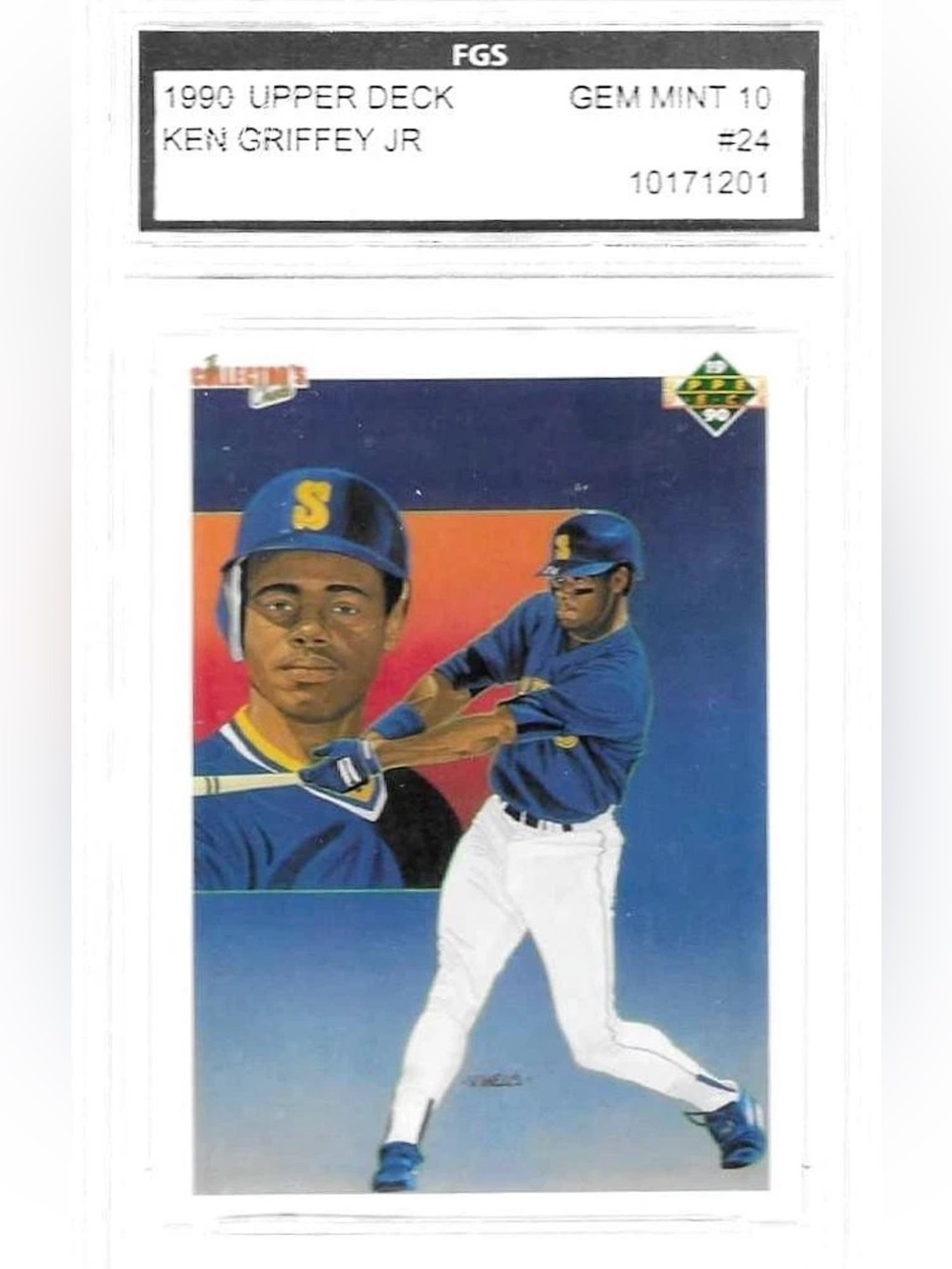 Ken Griffey Jr 1990 Upper Deck Seattle Mariners Baseball Card Graded GEM MINT 10